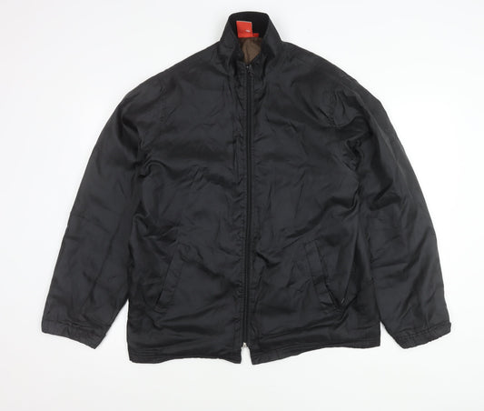 Mens UK Size M Defined Black Basic Jacket