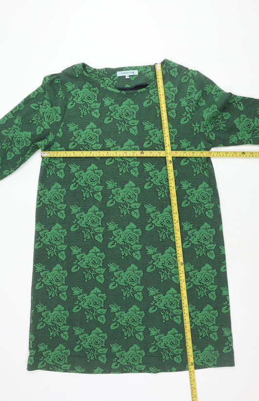 Dickins & Jones Women’s Green Floral Shift Dress Size 16