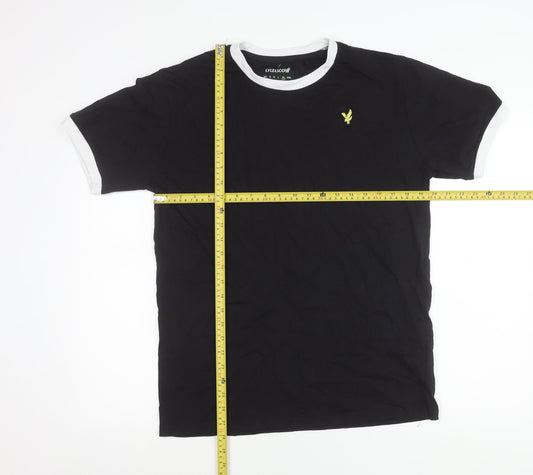 Lyle & Scott Men's Black Crew Neck Logo T-Shirt Size M