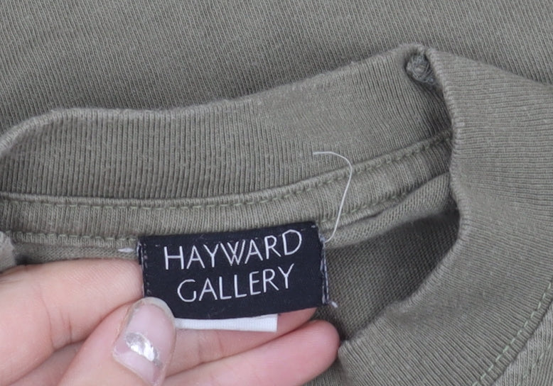 Hayward Gallery Men’s Green Cotton Graphic Art T-Shirt M Vintage