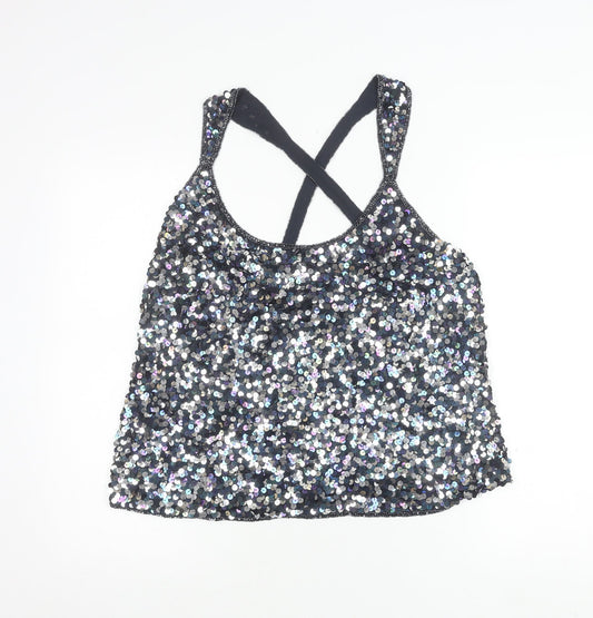 Womens UK Size 16 Kaleidoscope Black Camisole Tank