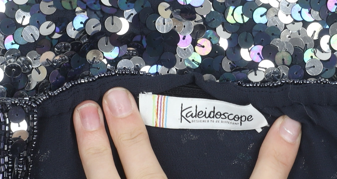 Womens UK Size 16 Kaleidoscope Black Camisole Tank