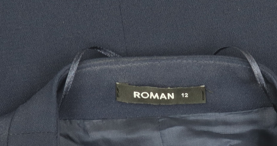 Roman Women's Blue Size 12 Shawl Collar Blazer Jacket