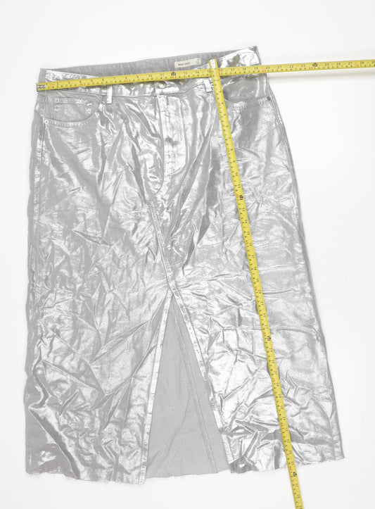 Marks and Spencer Women’s Silver Midi Pencil Skirt Size 20