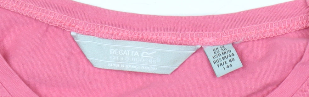Womens UK Size 12 Regatta Pink Basic T-Shirt
