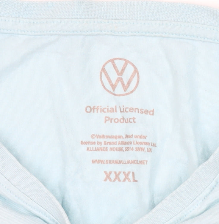 Volkswagen Mens Blue 3XL Graphic Campervan T-Shirt