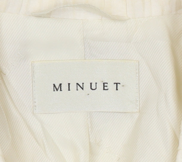 Minuet Women’s Ivory Size 8 Single-Breasted Blazer Jacket