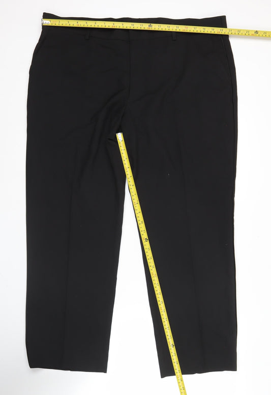 Marks and Spencer Men's Black 42in Waist 29in Leg Formal Dress Trousers