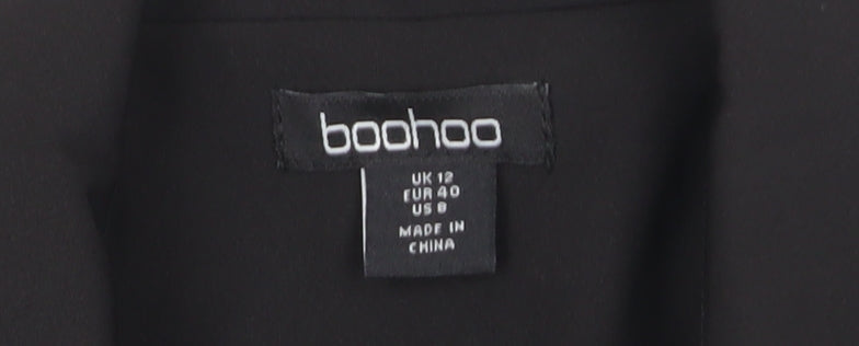 Boohoo Womens Black Size 12 Blazer Jacket Tailored Workwear