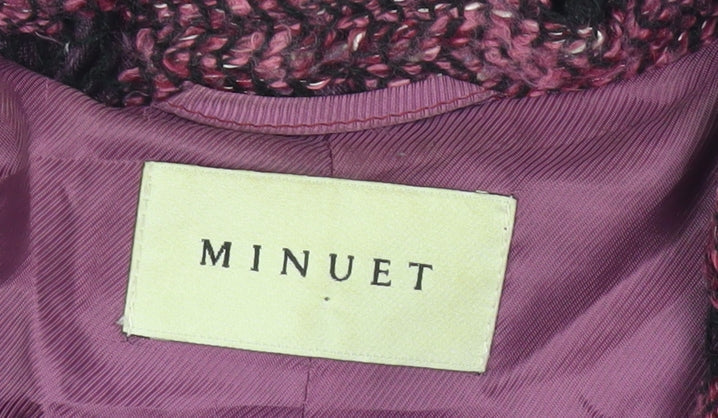 Minuet Women's Purple Animal Print Blazer Jacket Size 14