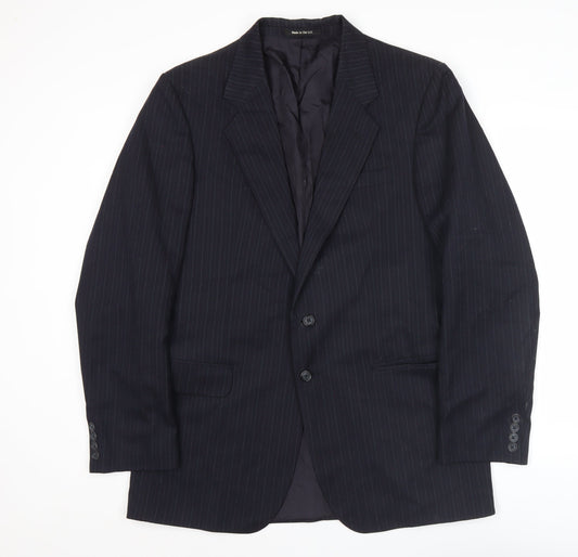 Marks and Spencer St Michael Men’s Navy Pinstripe Wool Jacket 40L
