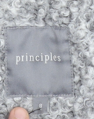 Principles Women’s Grey Size 8 Mid-Length Overcoat