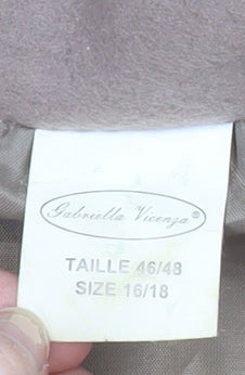 Additional view of Gabriella Vicenza women’s beige coat, size UK 16/18, classic overcoat