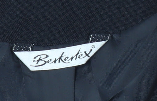 Berkertx Womens Black Size 12 Tailored Suit Jacket Work Business Formal