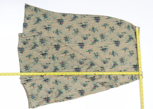 Marks and Spencer Women’s Beige Floral Wrap Midi Skirt Size 8