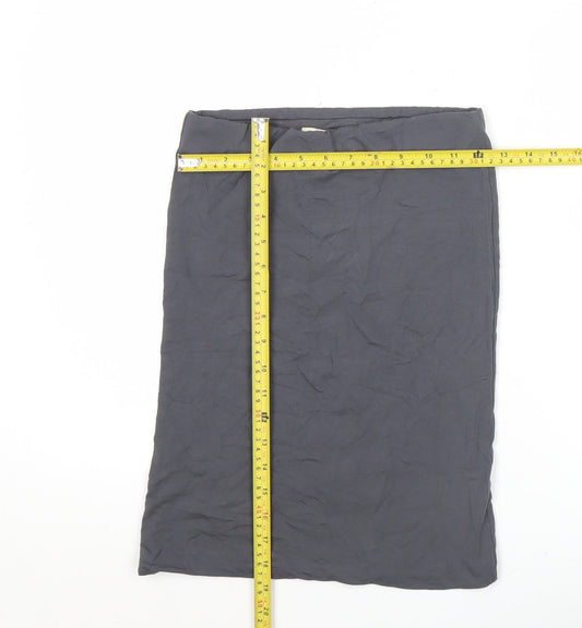 Oasis Women’s Grey Pencil Skirt Size S Stretch Viscose Work Casual