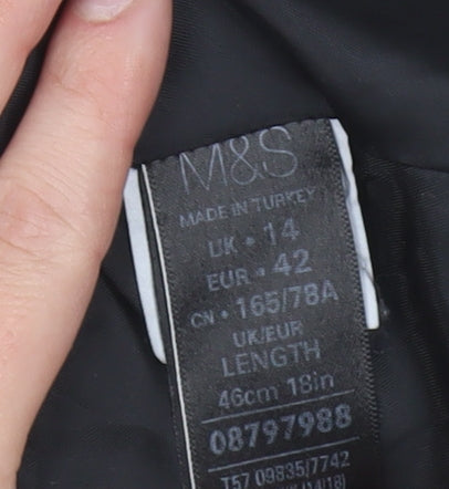 Marks and Spencer Women’s Black Geometric Pencil Skirt Size 14