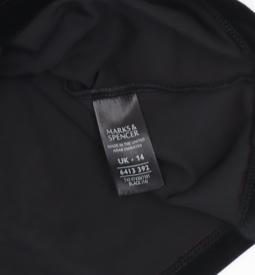 Womens UK Size 14 Marks and Spencer Black Basic Blouse