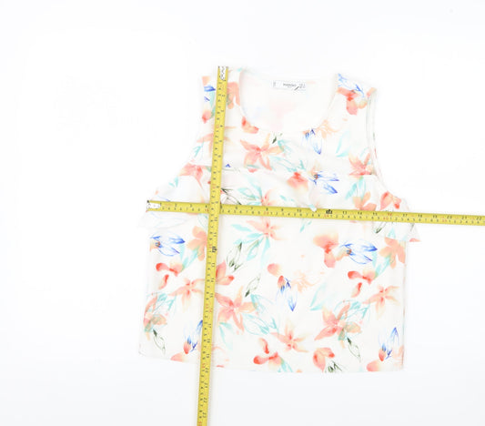 Womens UK Size 8 Mango Multicoloured Tunic Blouse