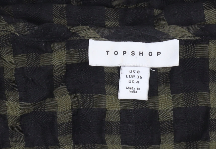 Womens UK Size 8 Topshop Multicoloured Tunic Blouse