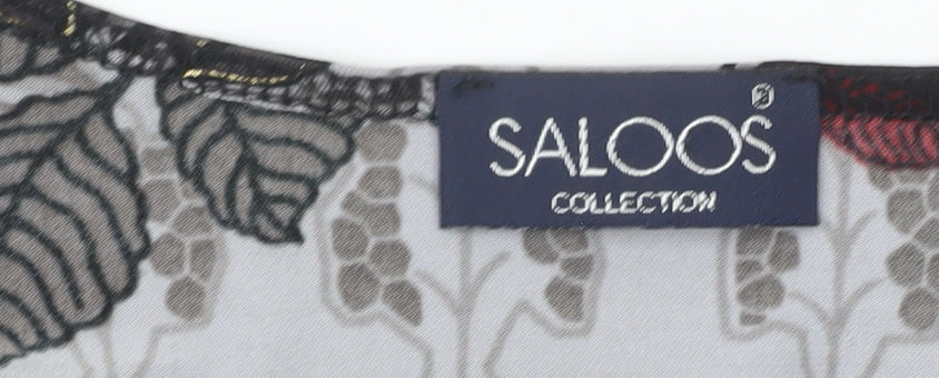Womens UK Size L Saloos Multicoloured Wrap Blouse