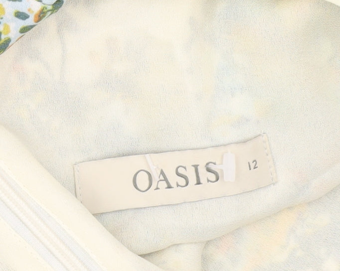 Oasis Women’s Multicoloured Floral Fit & Flare Dress Size 12
