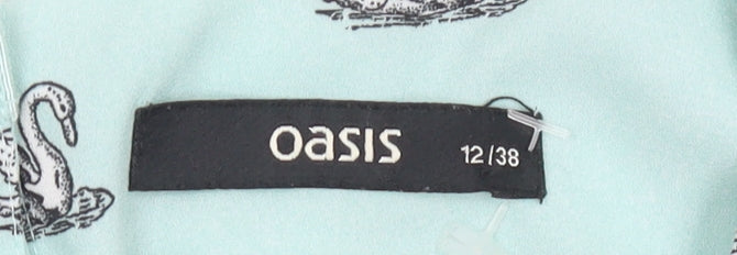 Womens UK Size 12 Oasis Blue Basic Tank