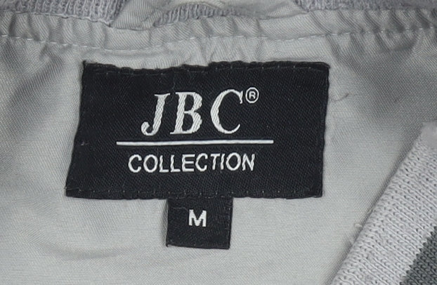 JBC Men’s Grey Polyester Basic Jacket Size M Full Zip Casual