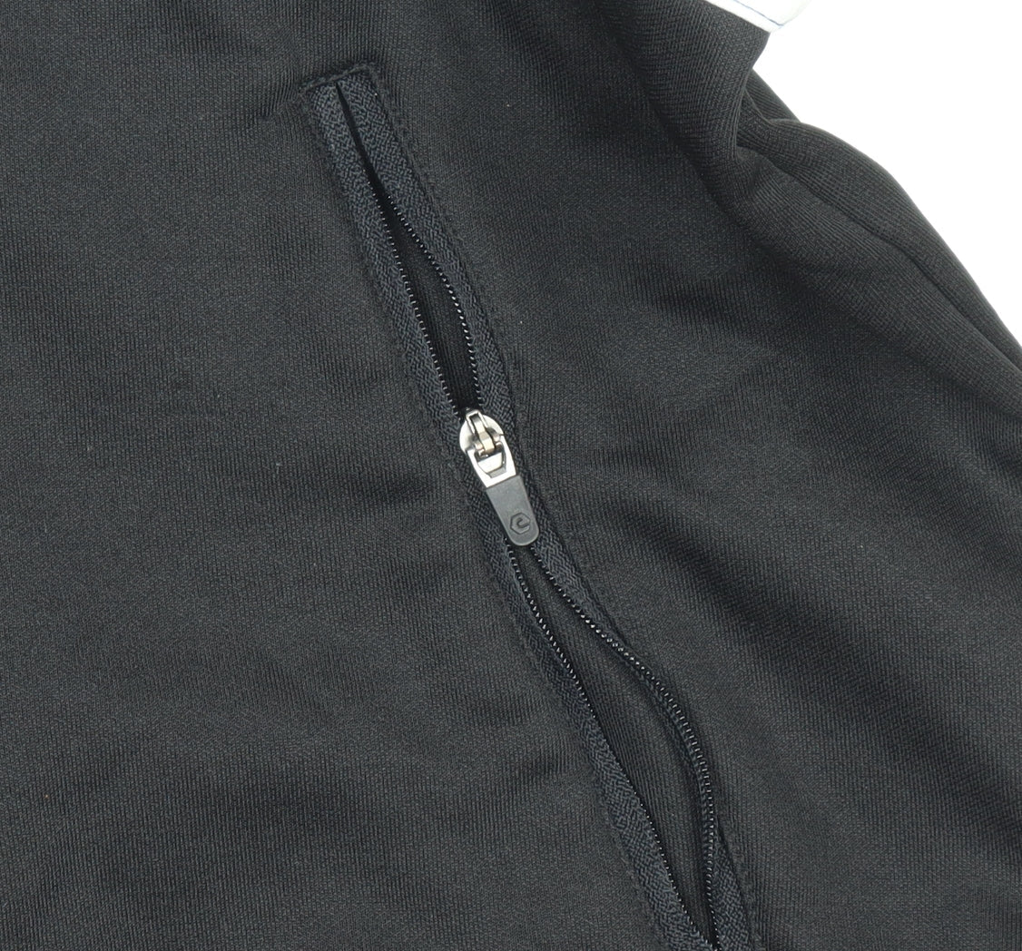 Elbow Grease Athletics Men's Blue Black White Hoodie Size L 1/2 Zip