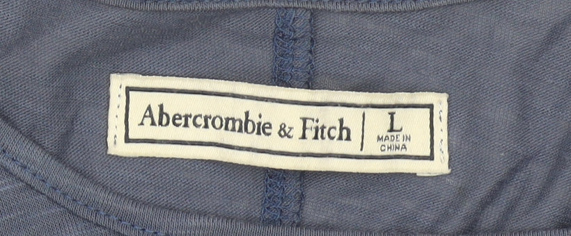 Abercrombie & Fitch Womens Blue L Graphic New York T-Shirt
