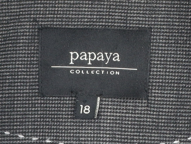 Papaya Womens Grey Size 18 Two-Button Suit Jacket Blazer