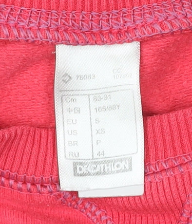 Decathlon Women’s Pink Pullover Sweatshirt Size S Cotton Blend