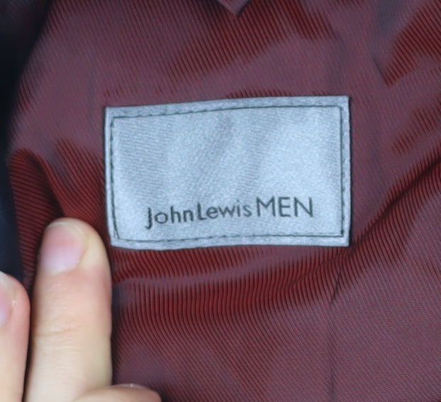 John Lewis Men Blue Stripe Wool Suit Jacket 40L Regular Fit