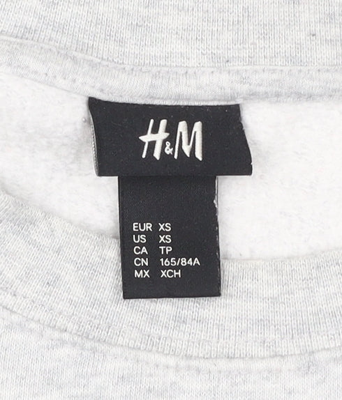 Mens UK Size XS H&M Grey Pullover Sweatshirt