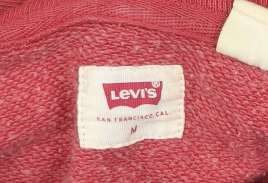 Mens UK Size M Levi's Red Pullover Hoodie
