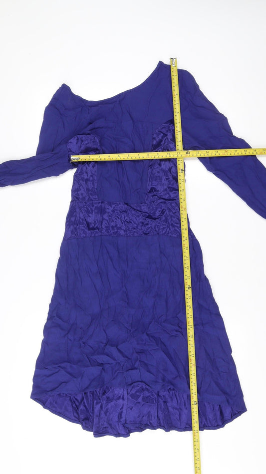 Marks and Spencer Women’s Blue Fit & Flare Dress Size 8 Long Sleeve