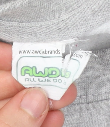 AWDis Men’s Grey Pikachu Graphic Pullover Sweatshirt Size S