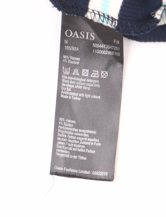 Oasis Women’s Blue Striped Midi Bodycon Dress Size M