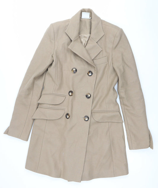 Womens UK Size 8 ASOS Beige Pea Coat