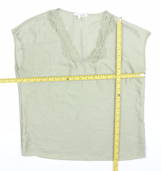 Womens UK Size 8 NEXT Green Basic Blouse