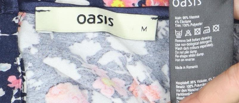 Oasis Womens Multicoloured Floral Fit & Flare Dress M