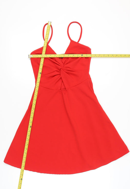 Pink Vanilla Women’s Red A-Line Strappy Short Dress Size 10