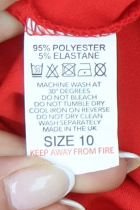 Pink Vanilla Women’s Red A-Line Strappy Short Dress Size 10