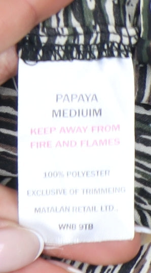 Papaya Women’s Multicoloured Strapless Midi Dress Size M Bohemian Ruffle