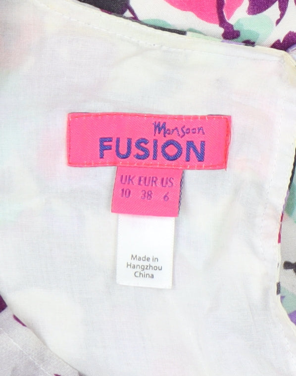 Monsoon Women’s Multicoloured Floral A-Line Short Dress Size 10