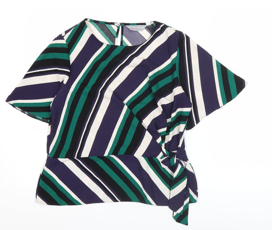 Womens UK Size 12 Dorothy Perkins Multicoloured Wrap Blouse