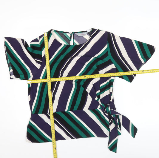Womens UK Size 12 Dorothy Perkins Multicoloured Wrap Blouse