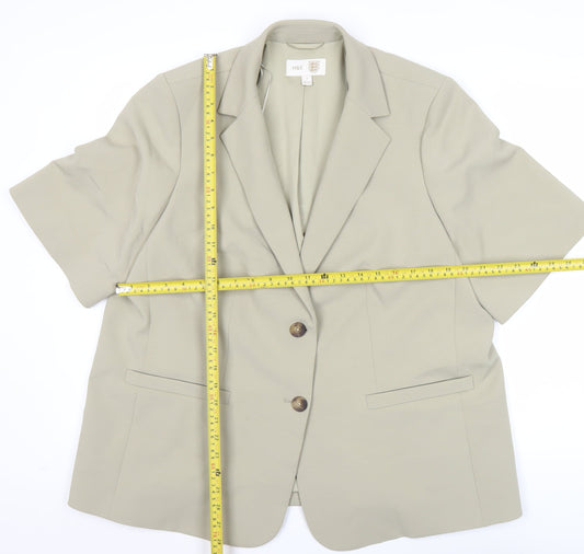 Marks and Spencer Women’s Beige Size 18 Short Sleeve Blazer Jacket
