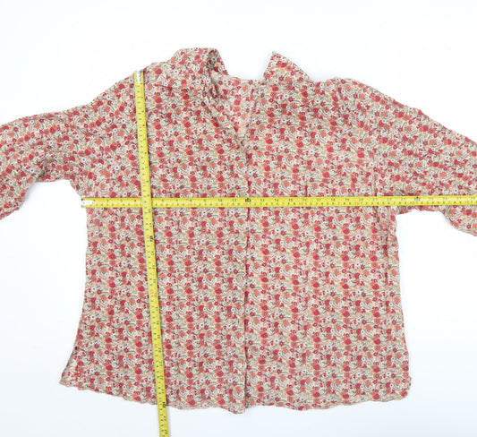 Classics Women's Multicoloured Floral Cotton Button-Up Shirt Size 20