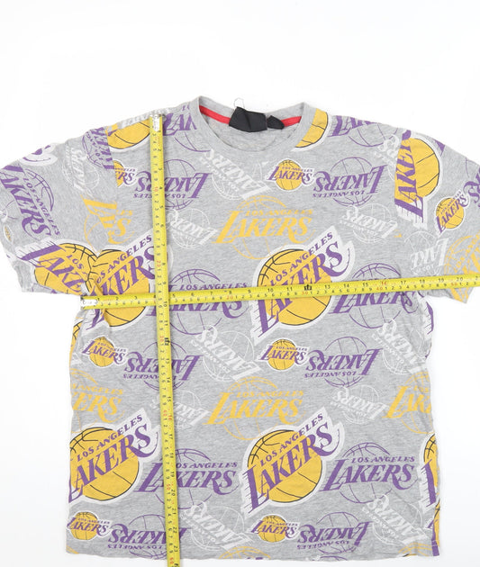 NBA Men’s Grey Los Angeles Lakers Graphic T-Shirt Size S
